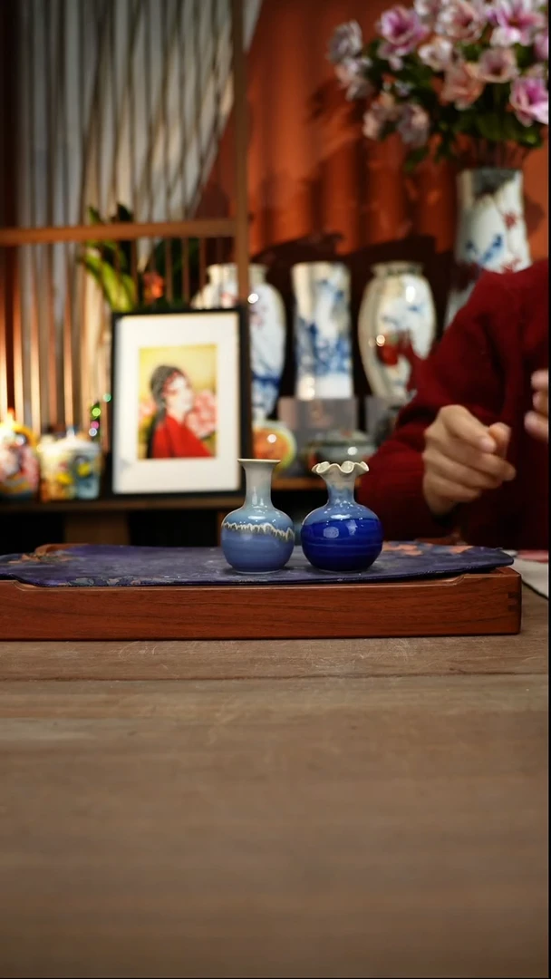 当代景德镇设计师釉下手绘陶瓷花瓶