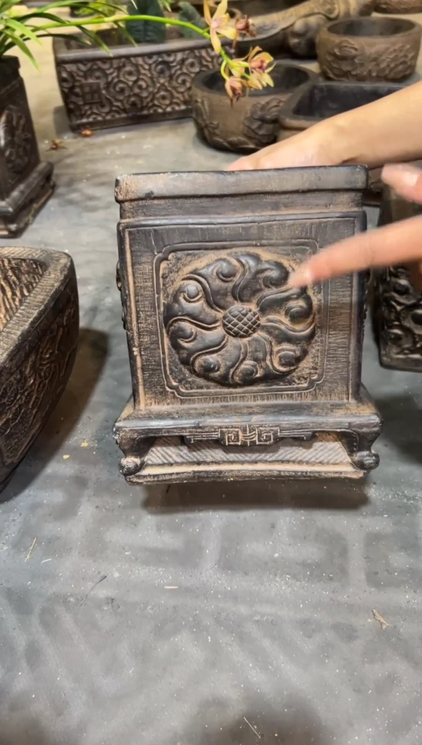 陶土【火山泥】虎头方墩