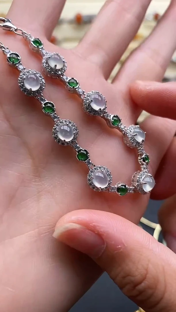 银S925镶嵌戒指翡翠222222+10