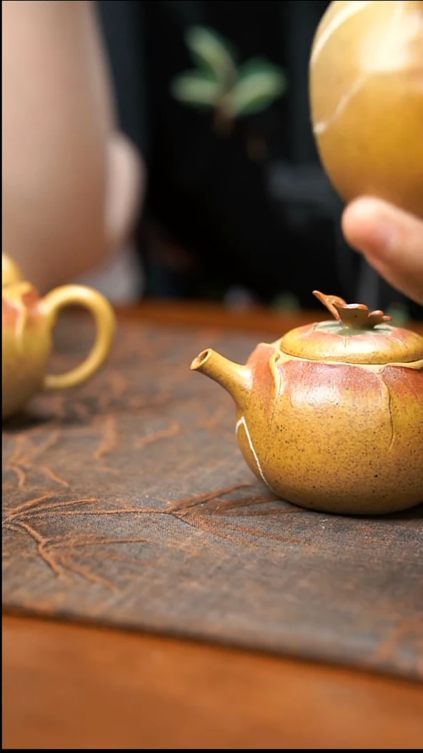 茶壶紫砂蝴蝶提溜柴烧壶微瑕