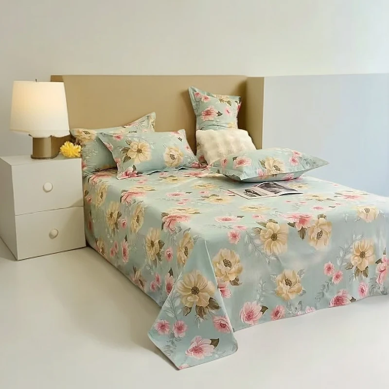 全棉100%纯棉布料床单被套