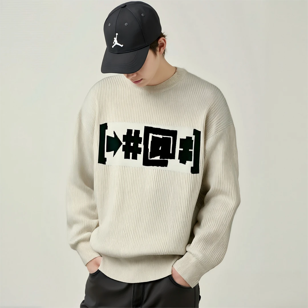 【潮牌毛衣】-6669-欧潮阔版私服毛衣男女同款--