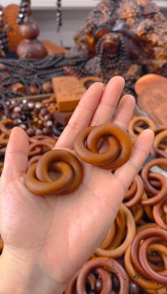 【闪购商品】枣木木雕乾坤盘20圈口一物一拍