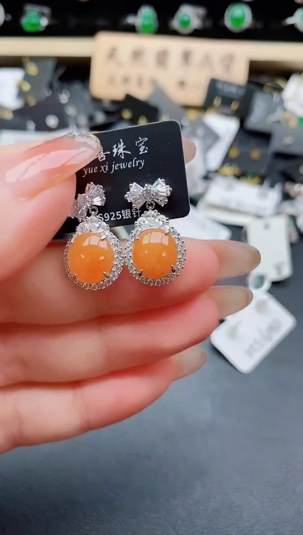 银S925镶嵌戒指翡翠1