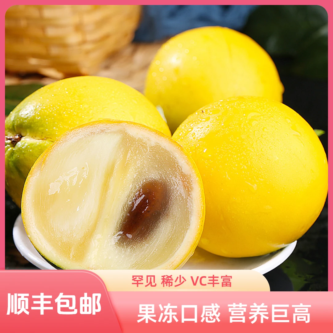 顺丰冷链冬蜜黄晶果新鲜黄金果水果稀有雅美果整箱包邮牛奶果大果