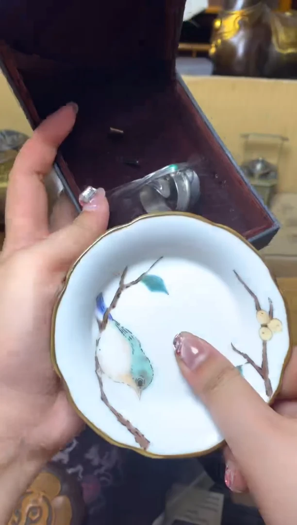紫砂盖碗瓷器默认微瑕瓷器