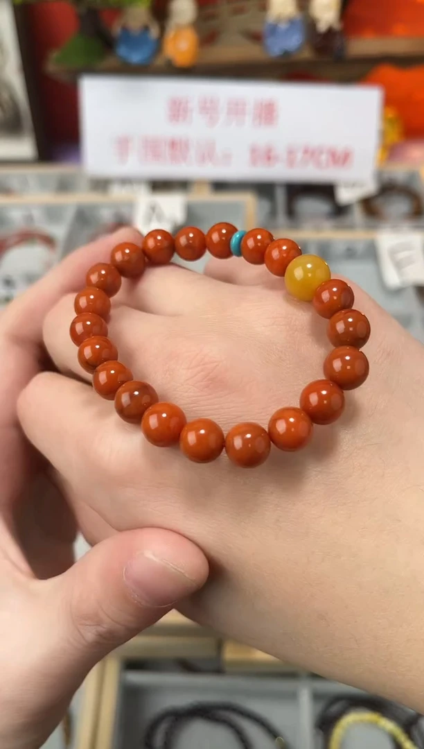 【闪购商品】南红玛瑙手串未镶嵌南红单圈QF-A238（多样性发一）