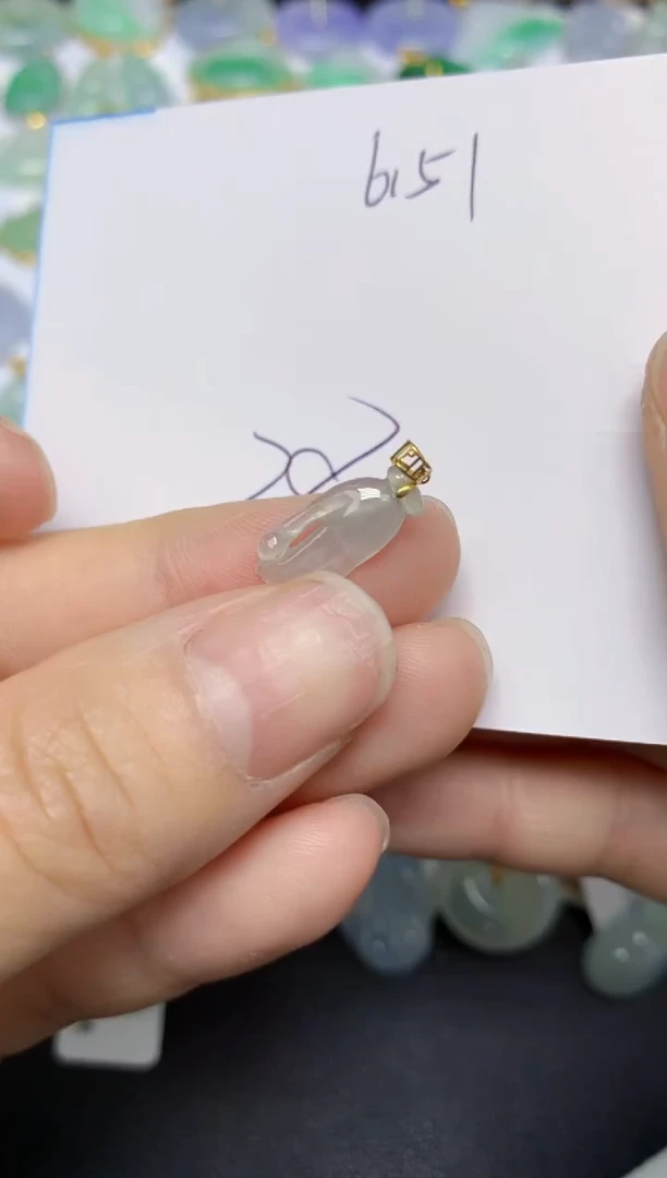 【闪购商品】翡翠挂件18K金镶嵌 天然翡翠A货