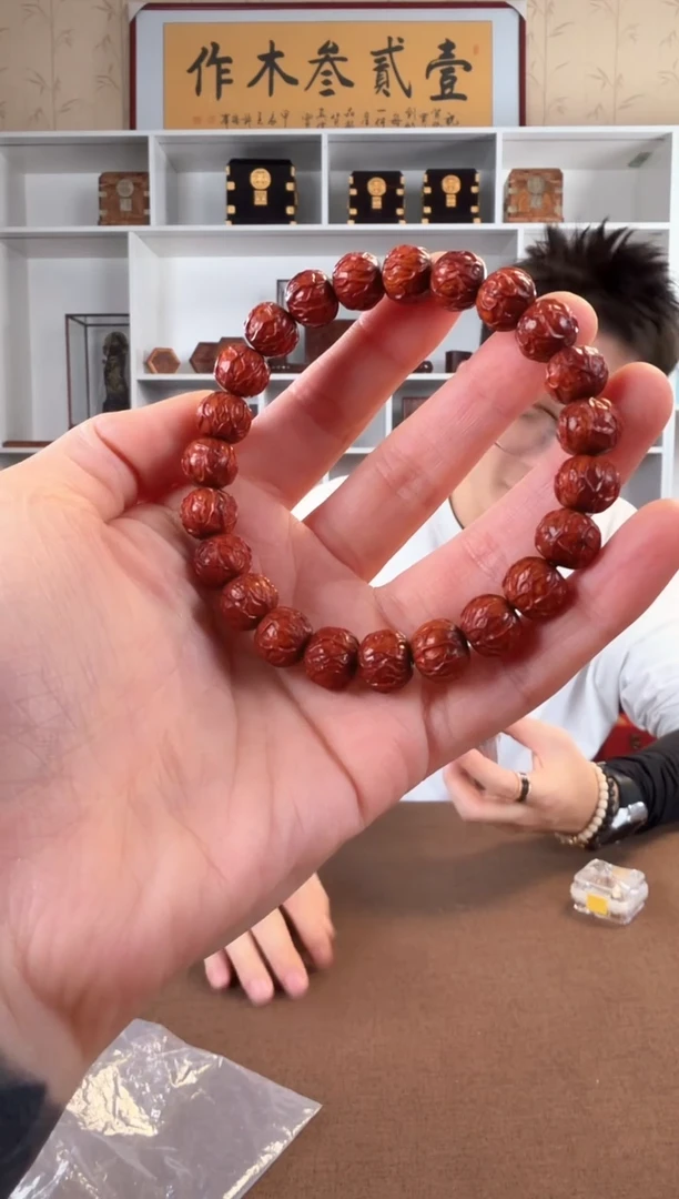 檀香紫檀（小叶紫檀）琴料毒液单圈手串 9*10