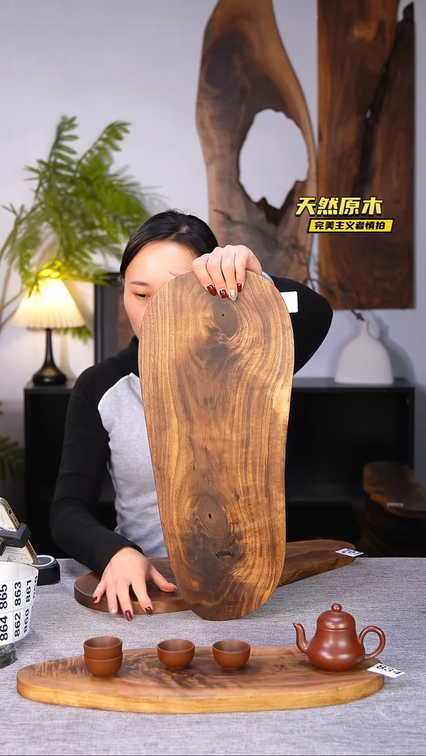 木北美黑胡桃原木.干裂疤结不属于商品质量问题完美主义者慎拍