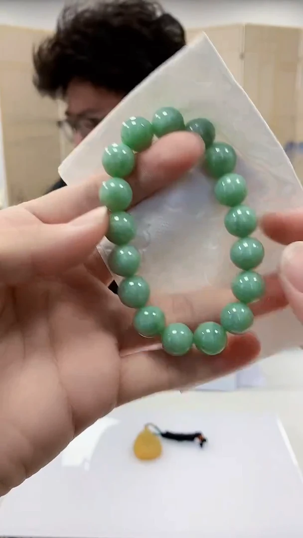 【闪购商品】定制翡翠未镶嵌4688bb-毛货手串45