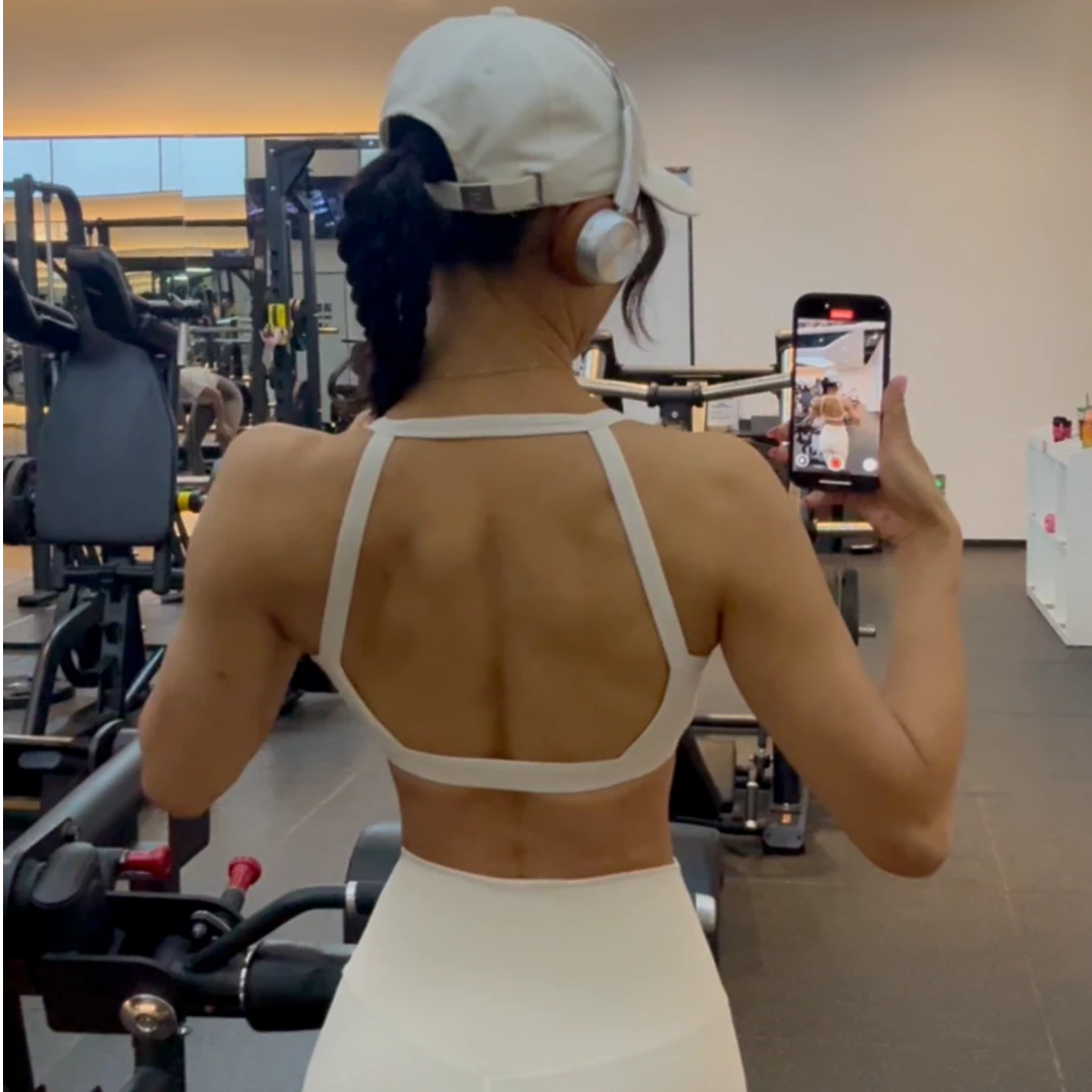 【爱琳自制】运动内衣防震跑步普拉提训练固定杯瑜伽服健身外穿文胸