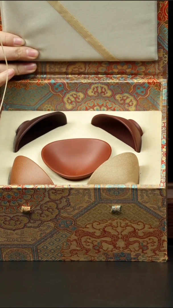 茶壶紫砂五杯套组