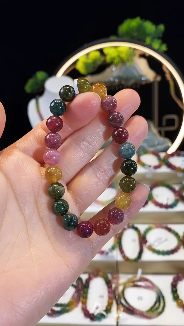 【闪购商品】碧玺手串未镶嵌G2413素圈颜色微差