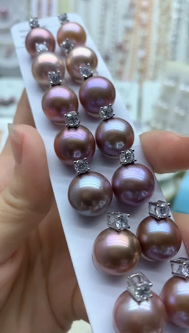 淡水珍珠银S925镶嵌吊坠(不含链)多样性发其一