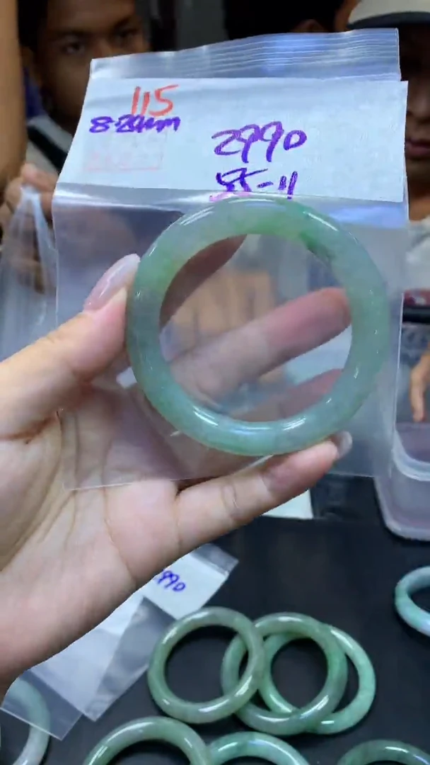 定制翡翠未镶嵌115手镯55+2990元+拍一发一