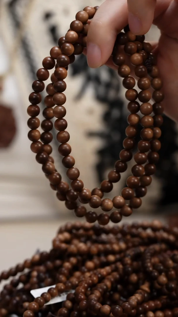 檀香木手串/手链@****@老山檀香0.7圆珠多圈108颗