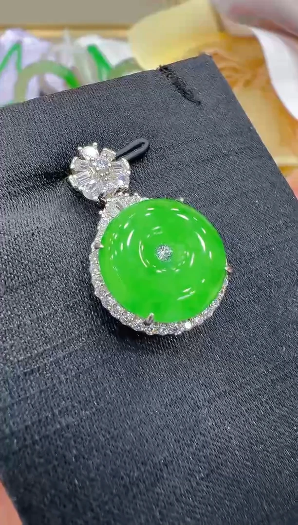 吊坠(不含链)银S925镶嵌翡翠多样性团购发一件