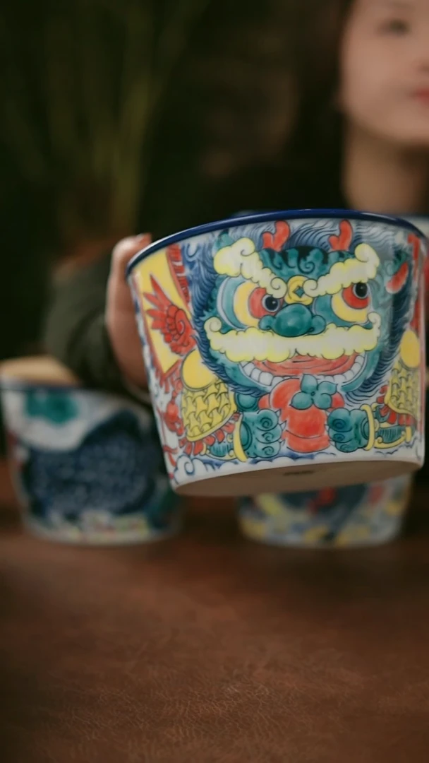 【闪购商品】醒狮泡面桶（微瑕福利）景德镇陶瓷