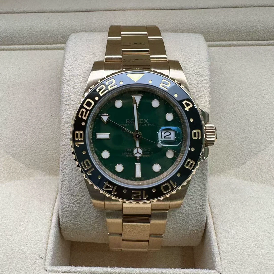 99新 Rolex/劳力士 格林尼治型II m116718ln赌桌绿 二手全套全长