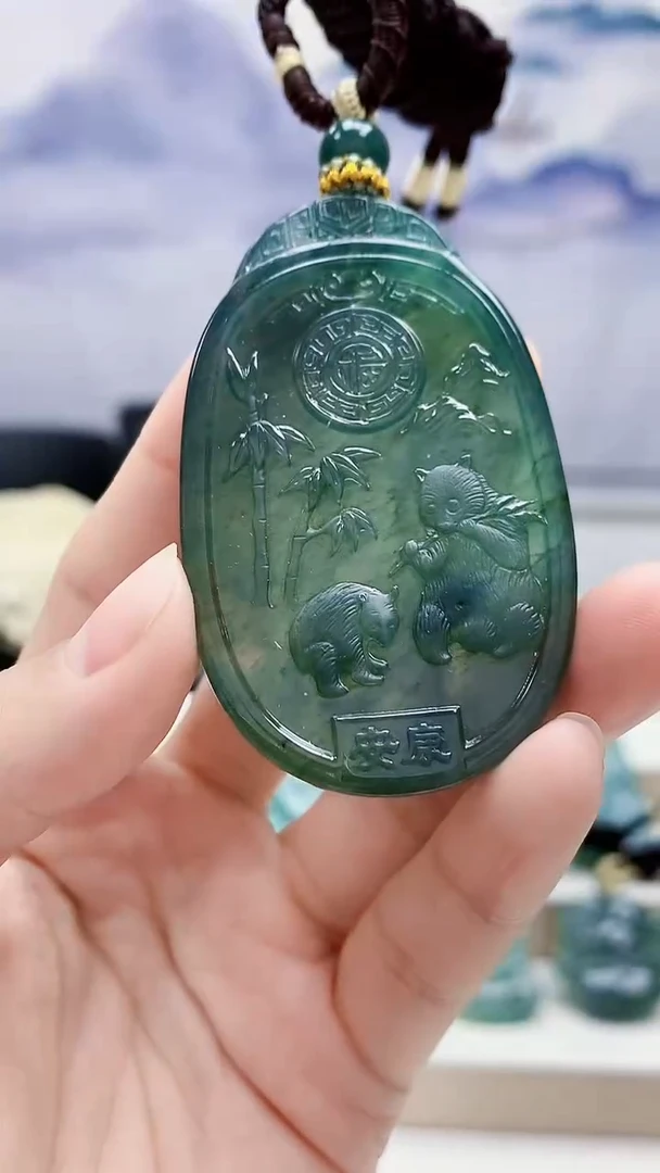 未镶嵌定制翡翠5028lr-毛货挂件65