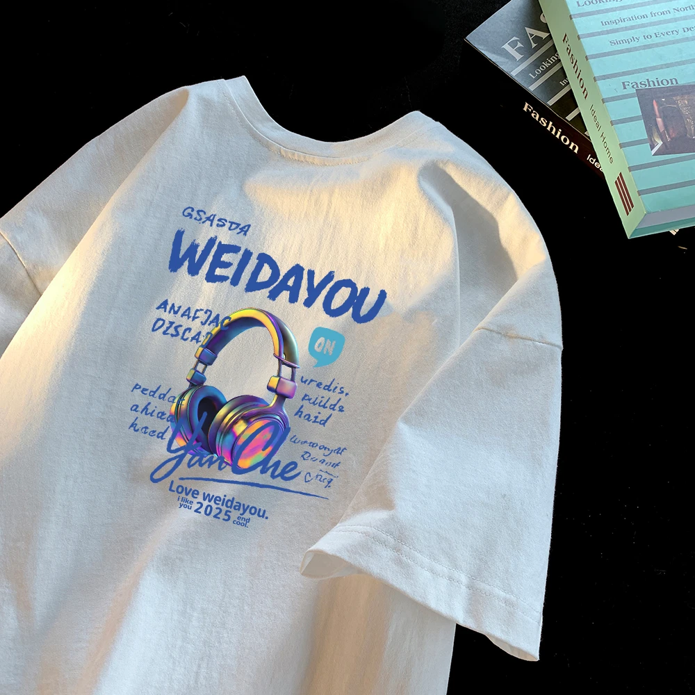 260g重磅t恤男夏季潮牌宽松美式高街上衣纯棉短袖圆领半袖体恤T