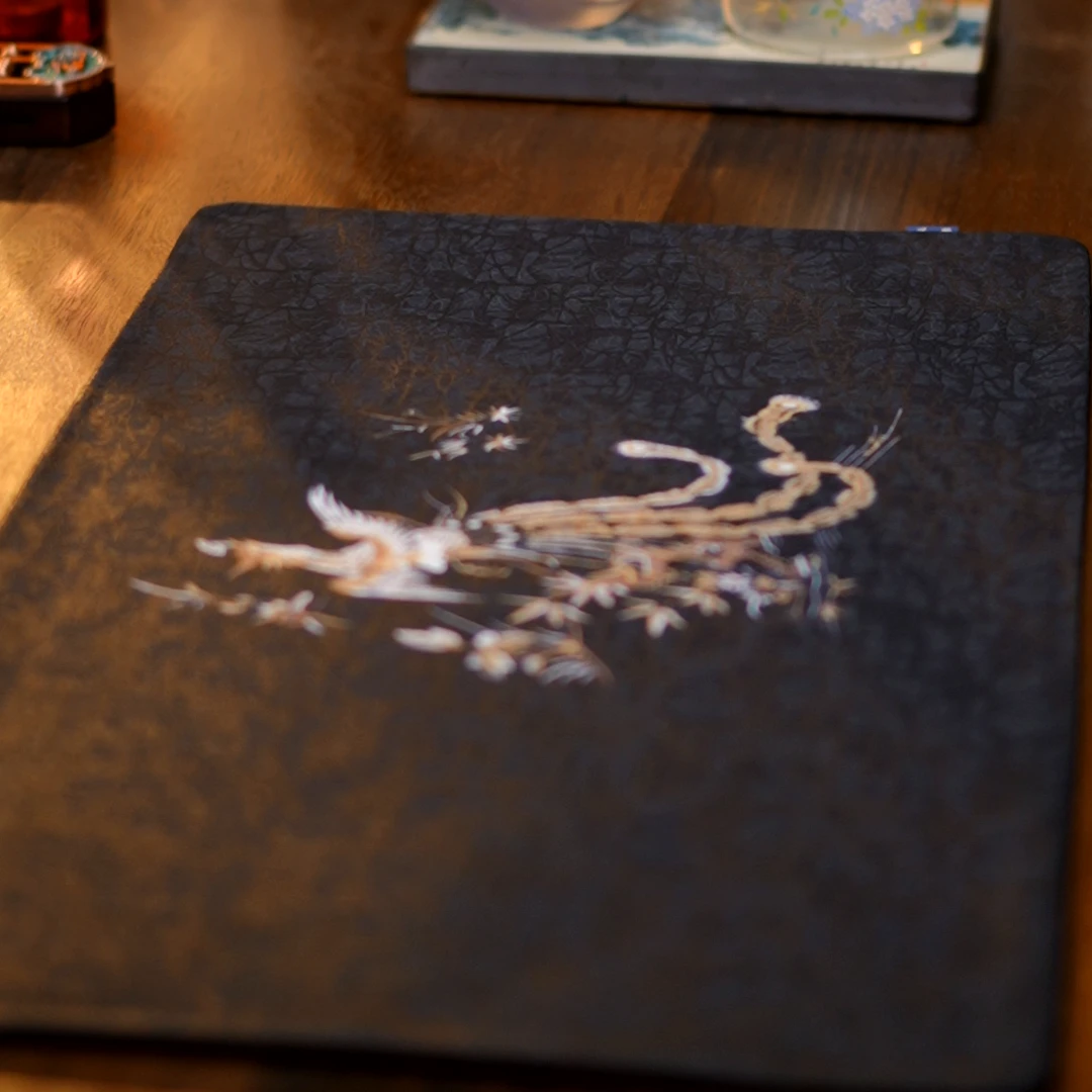 【陶珊居】JD0874-黑色凤凰茶席（65*35）