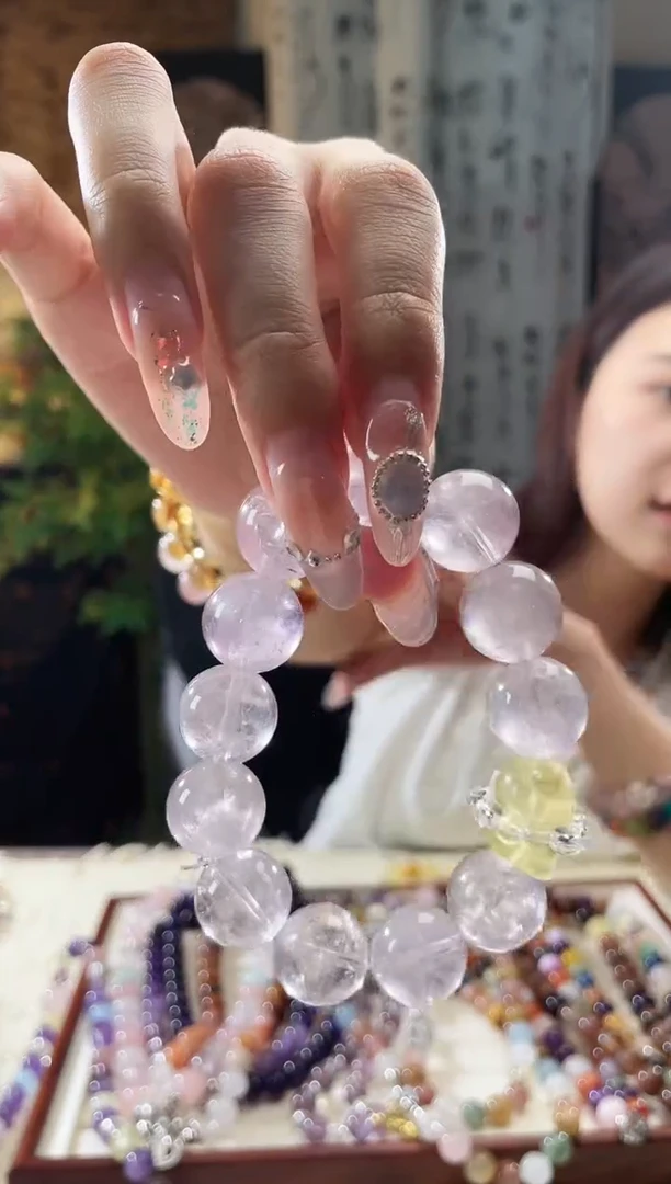 未镶嵌手链水晶紫水黄色小熊