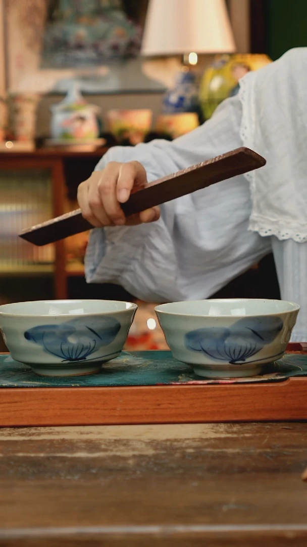 瓷片景德镇纯手工釉下彩精品茶具