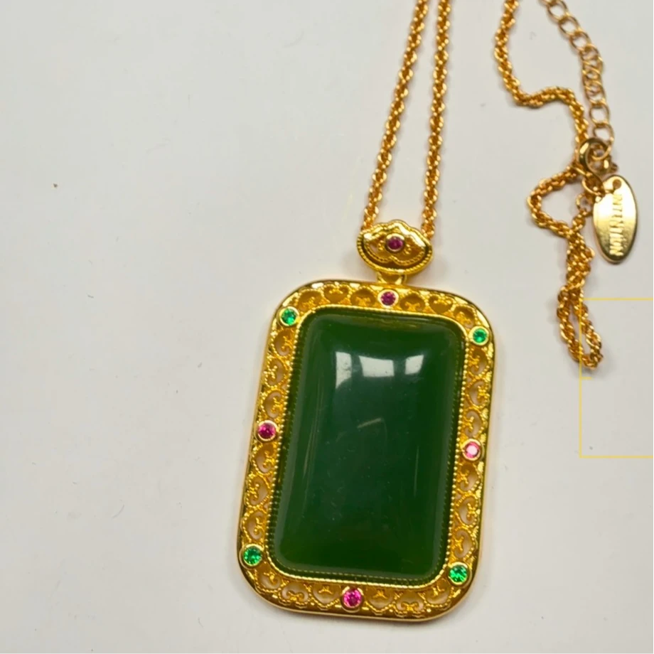 EY051 新中式无事牌吊坠 尺寸-39*29*9mm