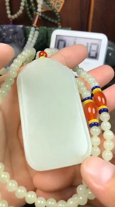 和田玉未镶嵌颈饰双* 双鱼王