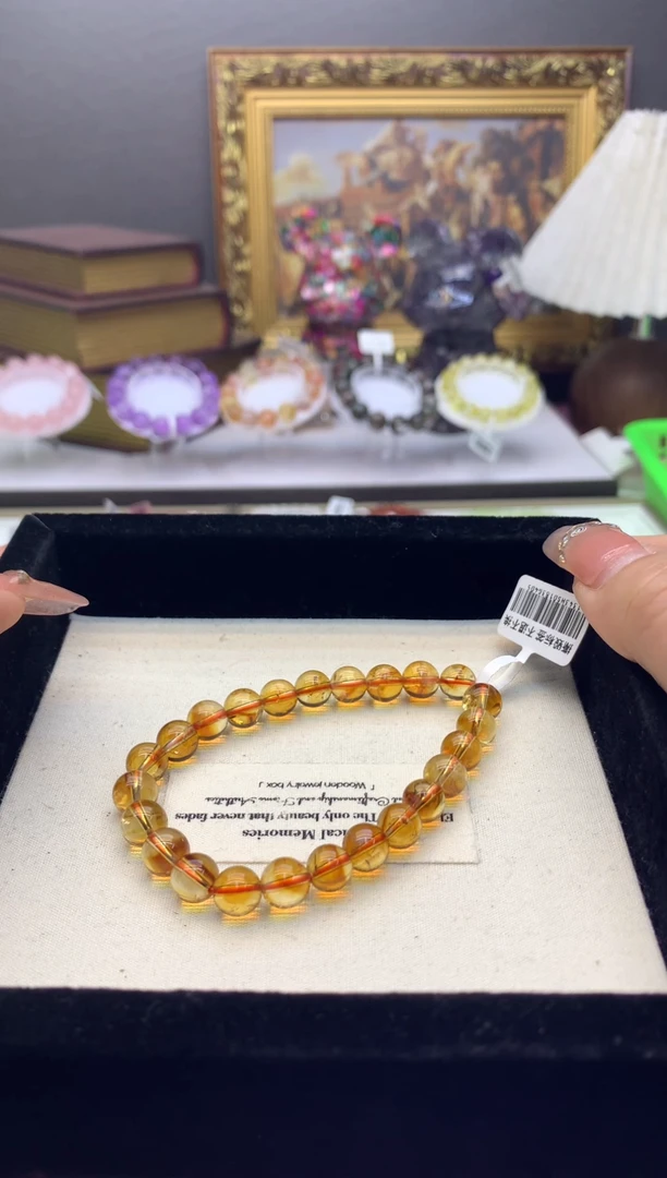 【闪购商品】水晶手串未镶嵌毕业级巴西黄塔晶8