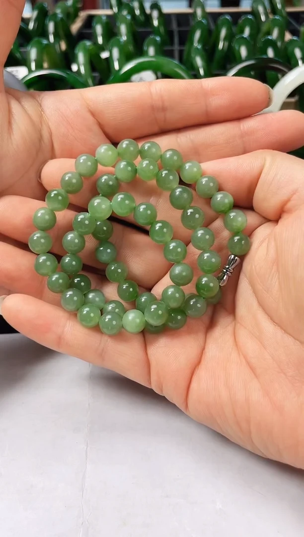 和田玉（碧玉）未镶嵌项链安****5碧玉项链