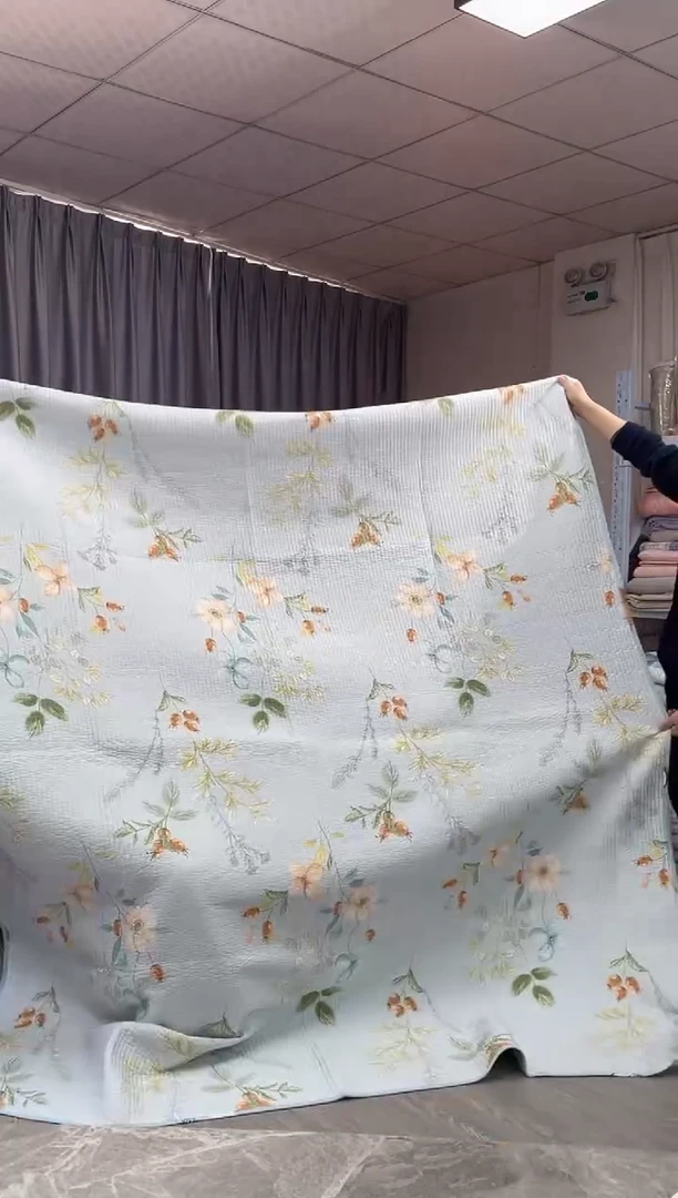 棉200cm*230cm 贡缎蓝花