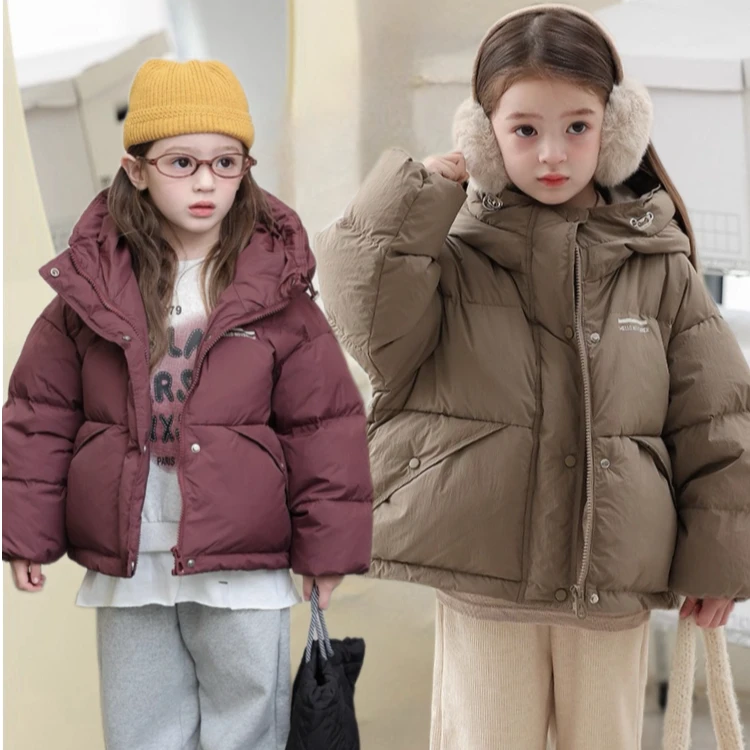 【极寒款】25新款儿童加厚短款羽绒服中小童男女宝宝泡芙保暖外套