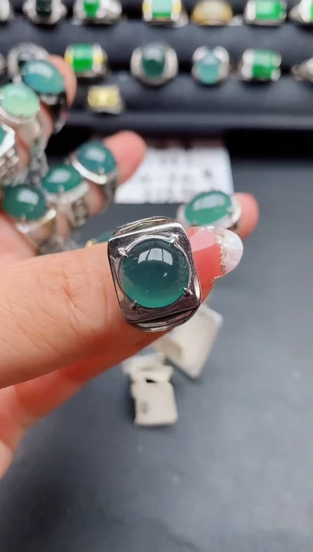 【闪购商品】翡翠戒指银S925镶嵌111111111