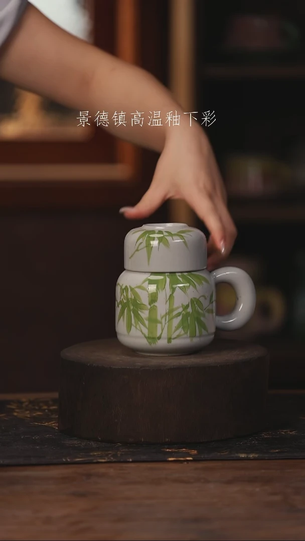 陶瓷景德镇高温釉下手绘陶瓷232