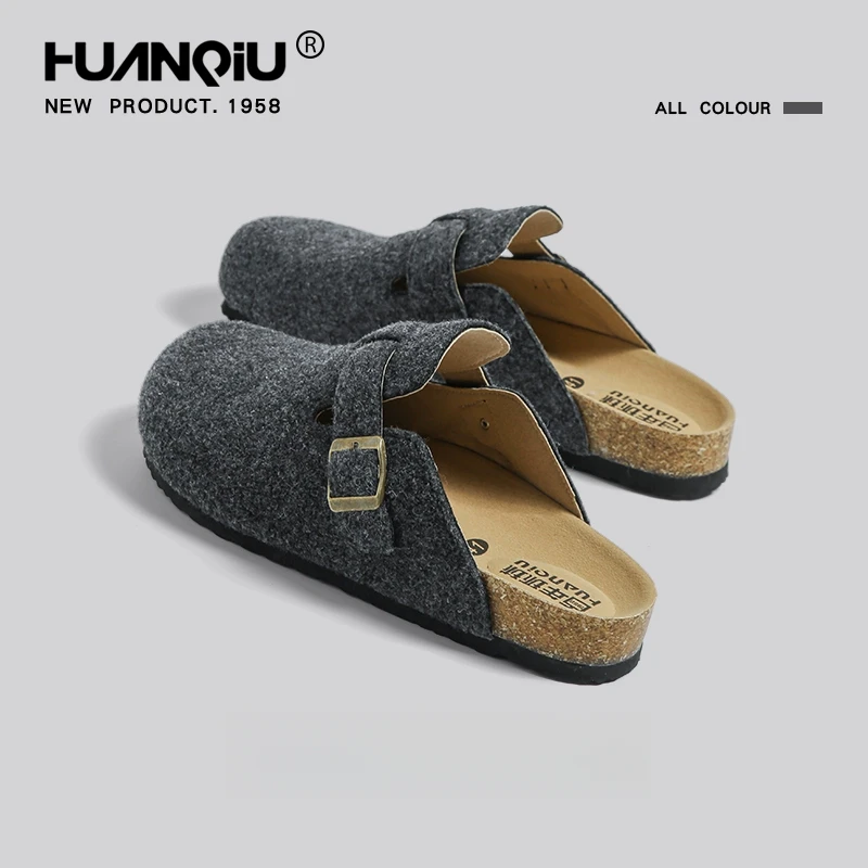 环球勃肯鞋软底防滑拖2025新款春季男鞋潮流懒人一脚蹬平底博肯鞋