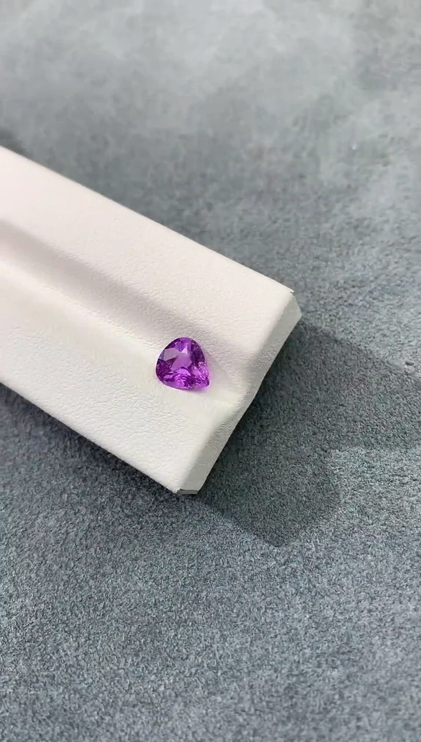 裸石彩色蓝宝石无烧紫色蓝宝石 1.59CT