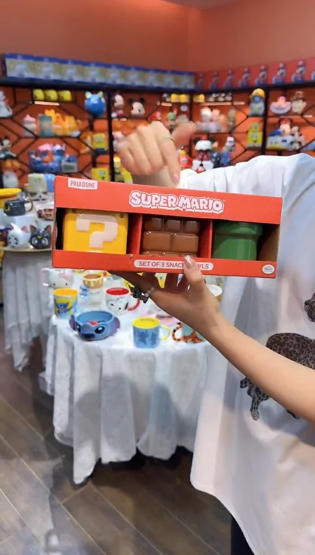 瓷片@@超级玛丽零食盒三件套（礼盒）