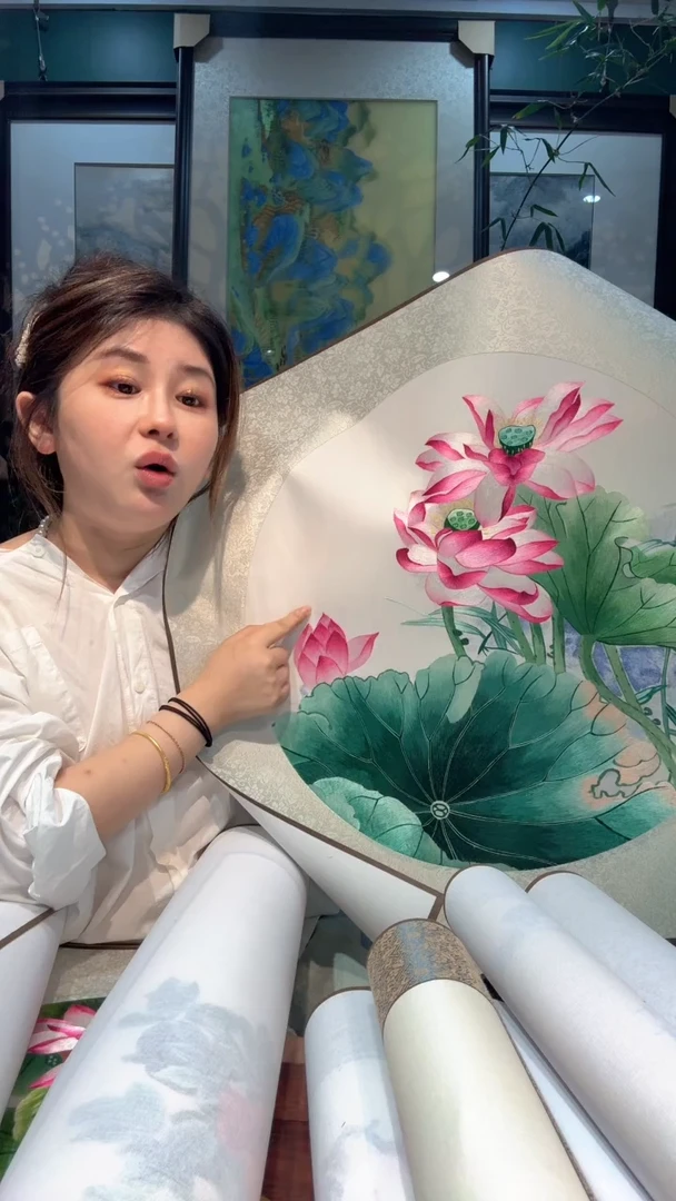 刺绣范**?非遗苏绣手工刺绣牡丹带字