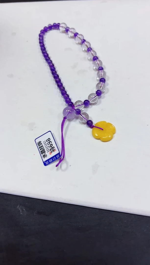 银S925镶嵌颈饰水晶手机链
