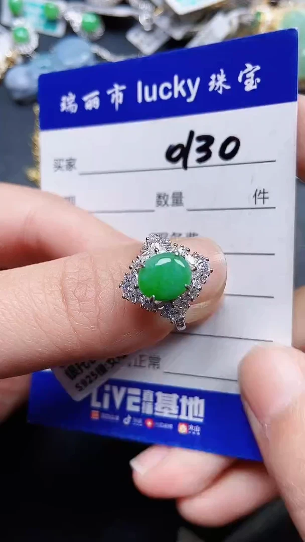 颈饰银S925镶嵌翡翠0130