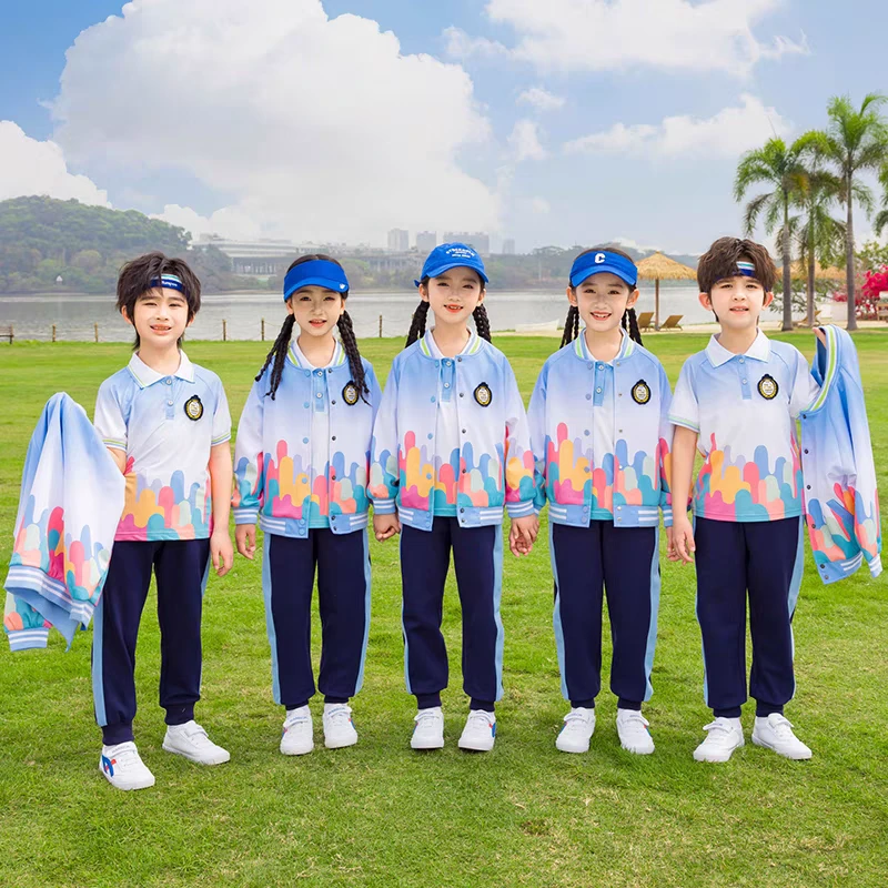 运动班服休闲演出服学院拉链衫学院风运动风春夏校服长袖服装球服