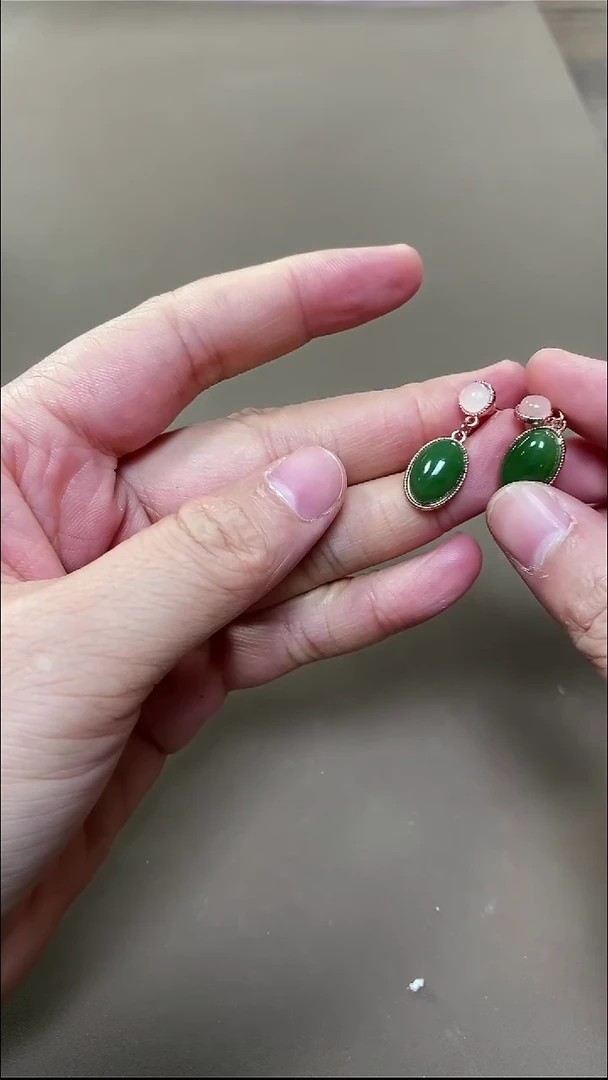 和田玉未镶嵌耳饰和田玉耳坠