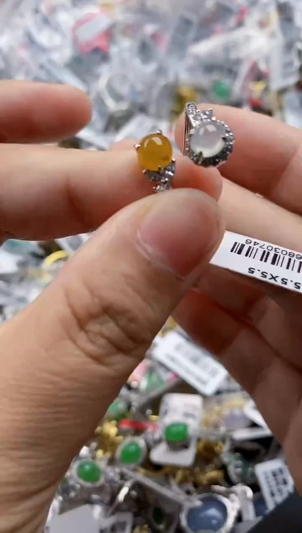 翡翠戒指银S925镶嵌777777  4