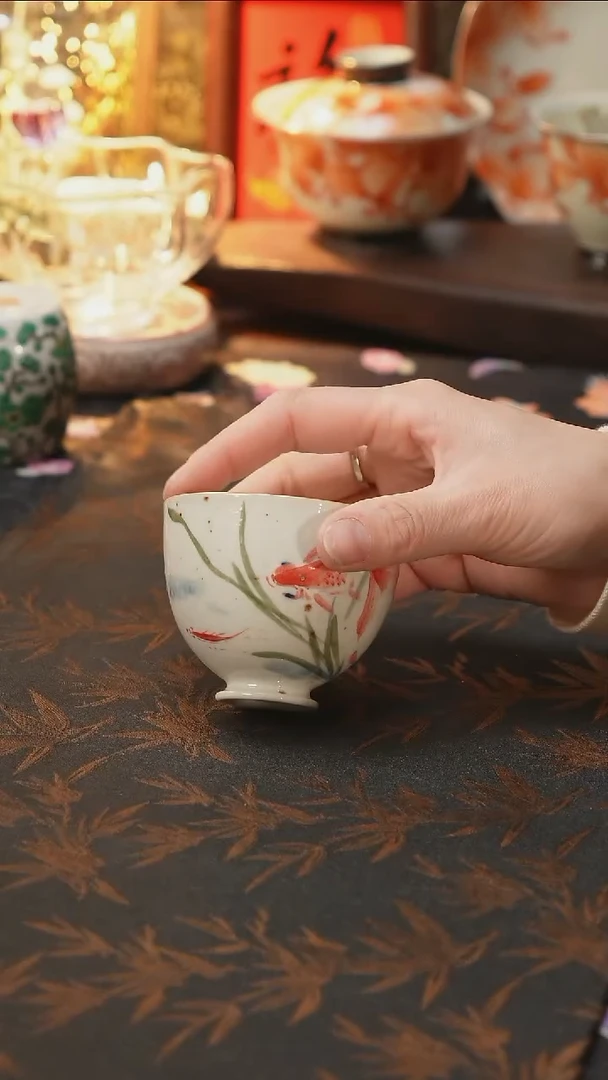 杯景德镇陶瓷杯碗柴烧多人