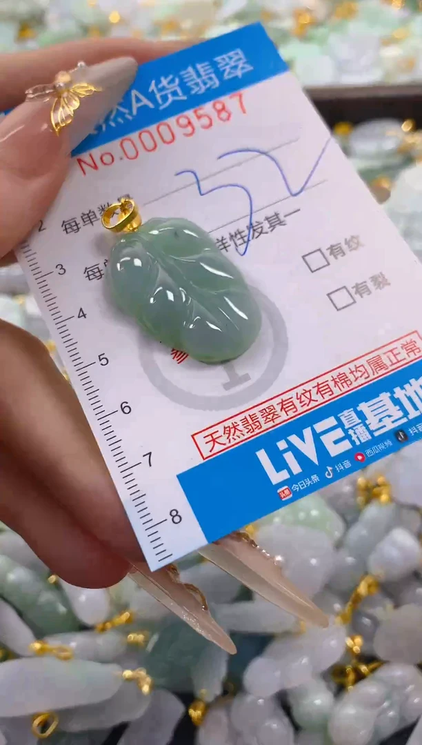 颈饰未镶嵌翡翠净货挂件-9587