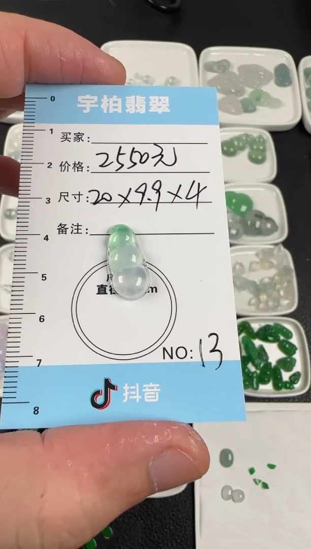 未镶嵌定制翡翠 天然A货翡翠+豆子013