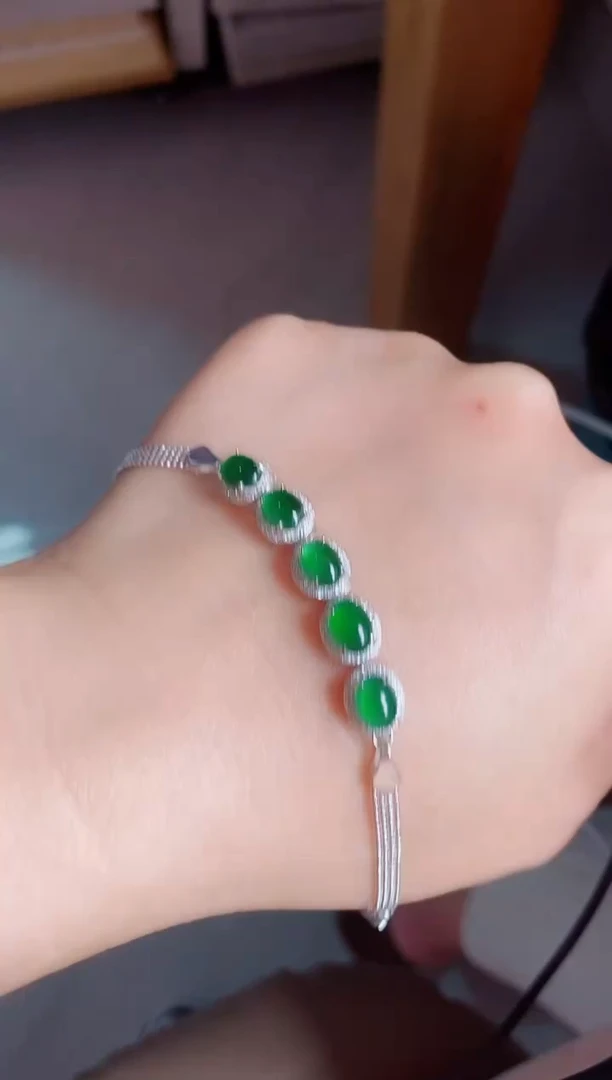 【闪购商品】翡翠手链银S925镶嵌1212121